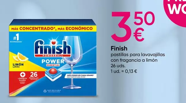 Oferta de Finish - Pastillas Para Lavavajillas Con Fragancia A Limón por 3,5€ en Pepco