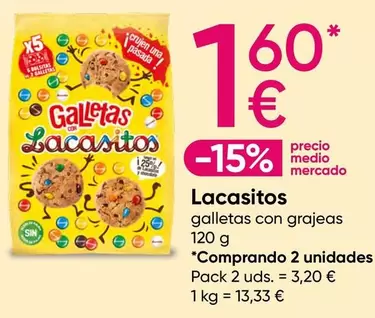 Oferta de Lacasitos - Galletas Con Grajeas por 1,6€ en Pepco