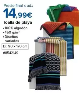 Oferta de Toalla De Playa por 14,99€ en Costco