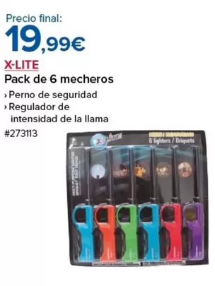 Oferta de Pack De 6 Mecheros por 19,99€ en Costco