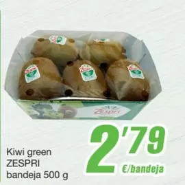 Oferta de Zespri - Kiwi Green Bandeja por 2,79€ en SPAR Fragadis