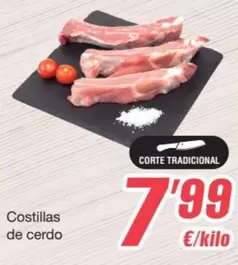 Oferta de Costillas De Cerdo por 7,99€ en SPAR Fragadis