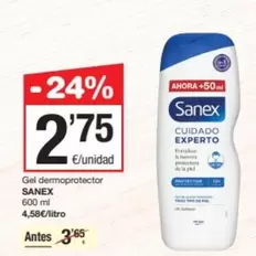 Oferta de Sanex - Gel Dermoprotector por 2,75€ en SPAR Fragadis