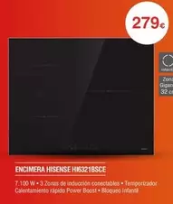 Oferta de Hisense - Encimera H16321bsce por 279€ en Milar