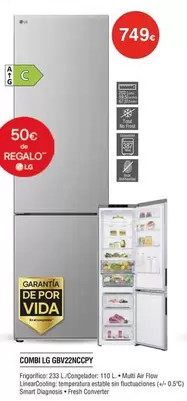 Oferta de LG - Combi Gbpz20ccpy por 749€ en Milar