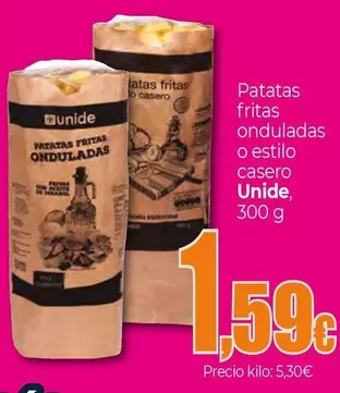 Oferta de Unide - Patatas Fritas Onduladas O Estilo Casero por 1,59€ en Unide Market