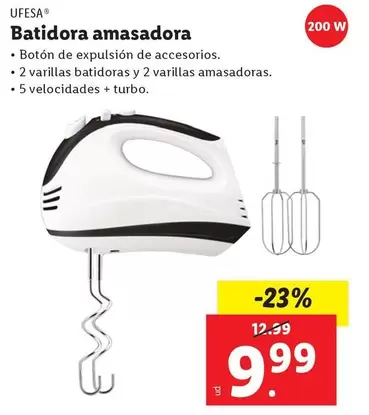 Oferta de Ufesa - Batidora Amasadora por 9,99€ en FACTORI discount