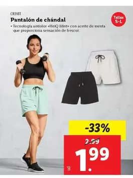 Oferta de Crivit - Pantalón De Chándal por 1,99€ en FACTORI discount