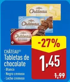 Oferta de Château - Tabletas De Chocolate por 1,45€ en ALDI