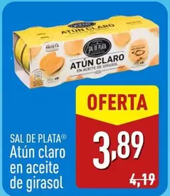 Oferta de Sal De Plata  - Atún  En Aceite De Girasol por 3,89€ en ALDI