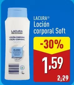 Oferta de Lacura - Locion Corporal Soft por 1,59€ en ALDI