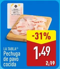Oferta de La Tabla - Pechuga De  Cocida por 1,49€ en ALDI