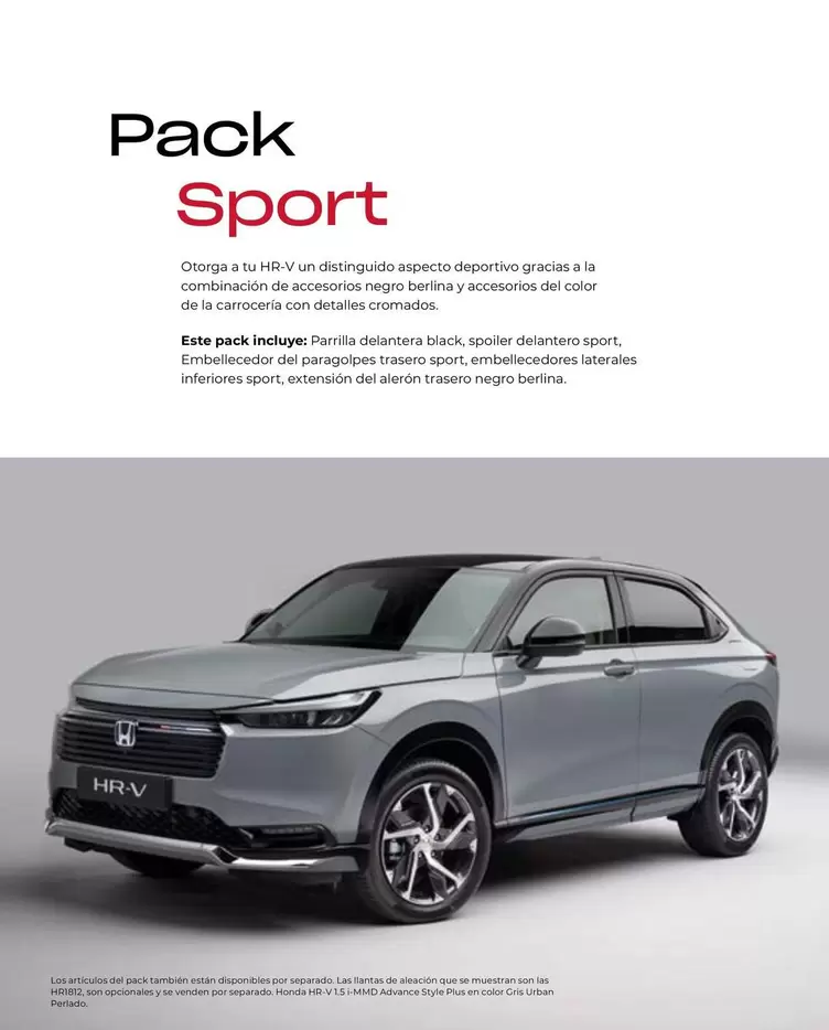 Oferta de Pack Sport en Honda