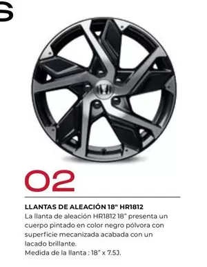 Oferta de Llantas De Aleación 18" HR1812 en Honda