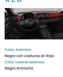 Oferta de Antracita - Color Asientos Negro Con Costuras En Rojo en Fiat