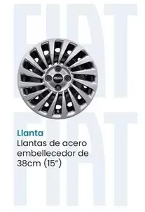 Oferta de Llanta Llantas De Acero Embellecedor De 38cm en Fiat