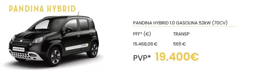 Oferta de Hybrid 10 Gasolina 52w por 19400€ en Fiat