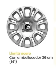 Oferta de Llanta Acero Con Embellecedor 36 Cm en Fiat