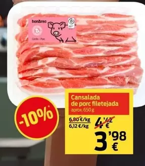 Oferta de Cansalada De Porc Filetejada por 3,98€ en bonÀrea