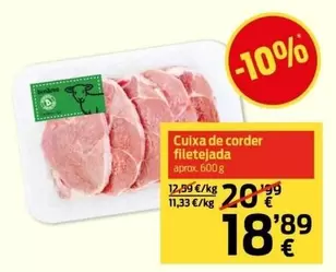 Oferta de Cuixa De Corder Filetejada por 18,89€ en bonÀrea