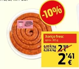 Oferta de Xoriço Fresc por 2,41€ en bonÀrea