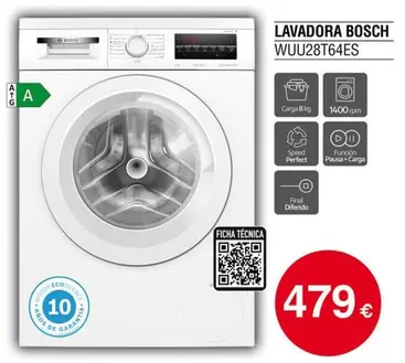 Oferta de Bosch - Lavadora WUU28T64ES por 479€ en Tien 21