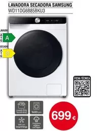 Oferta de Samsung - Lavadora Secadora WD11DG6B85BKU3 por 699€ en Tien 21