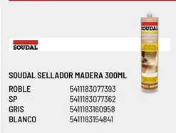 Oferta de Soudal -  Sellador Madera 300 Ml en Brico Depôt