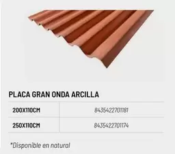 Oferta de Onda - Placa Gran  Arcilla en Brico Depôt