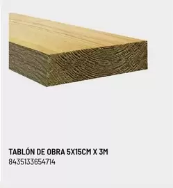 Oferta de 3m - Tablon De Obra 5x15cm X 3M en Brico Depôt