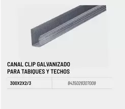 Oferta de Canal - Canal Clip Galvanizado Para Tabiques Y Techos en Brico Depôt