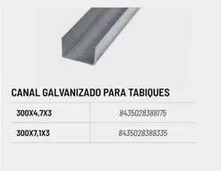 Oferta de Canal - Canal Galvanizado Para Tabiques en Brico Depôt