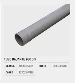 Oferta de 3m - Tubo Bajante 080 en Brico Depôt