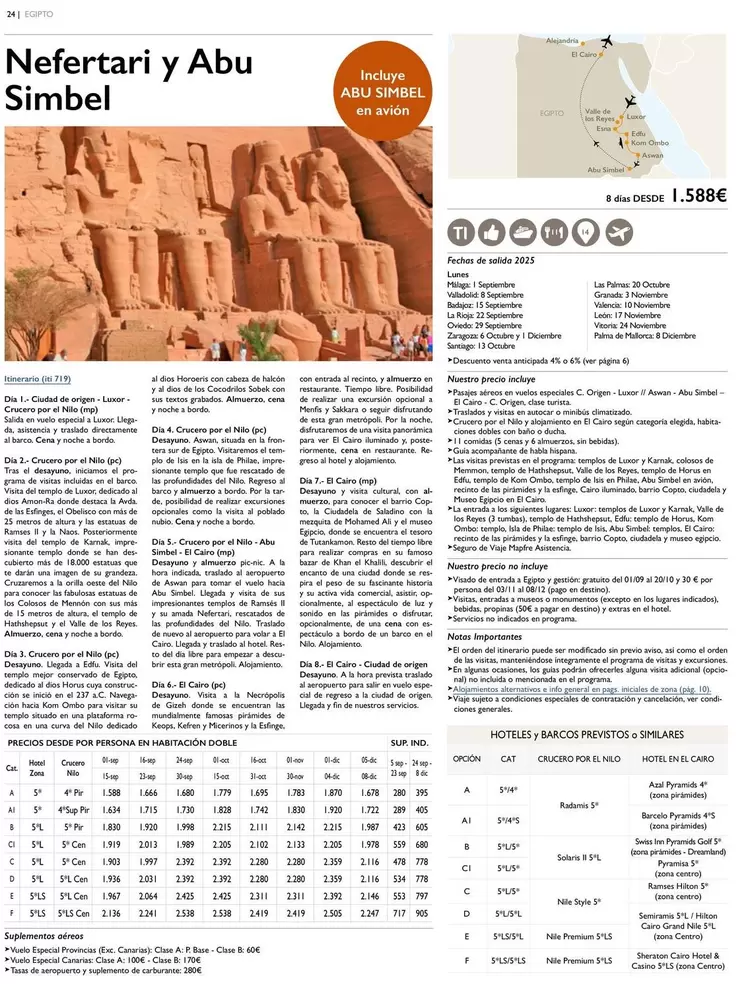 Oferta de Nefertari Y Abu Simbel por 1588€ en Nautalia Viajes