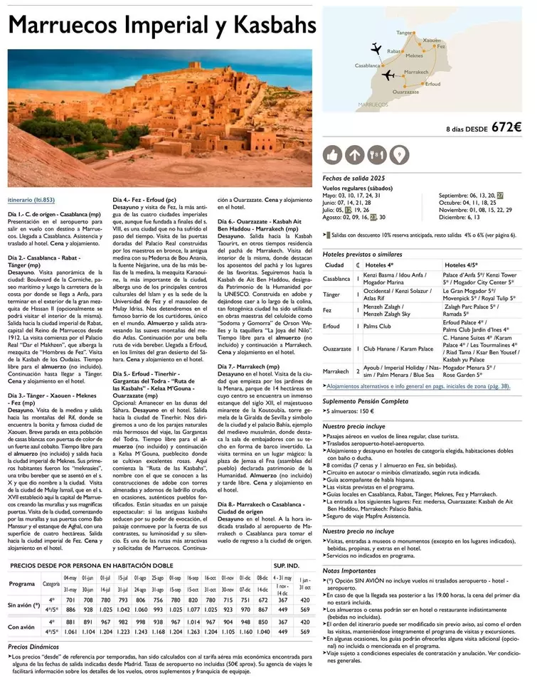 Oferta de Marruecos Imperial Y Kasbahs por 672€ en Nautalia Viajes