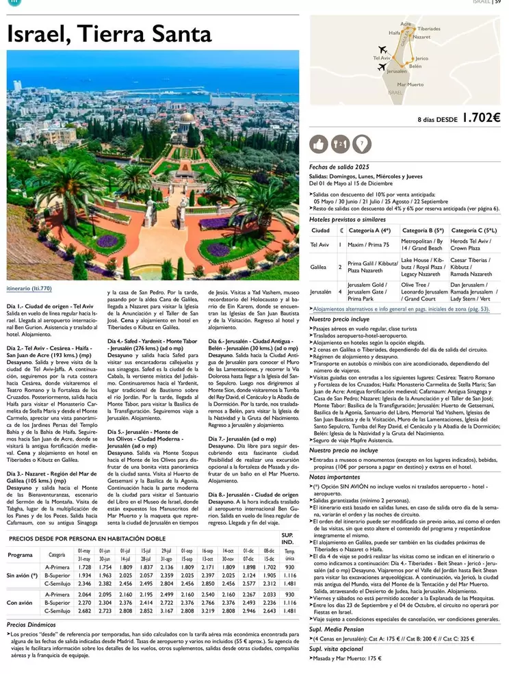 Oferta de Israel, Tierra Santa por 1702€ en Nautalia Viajes
