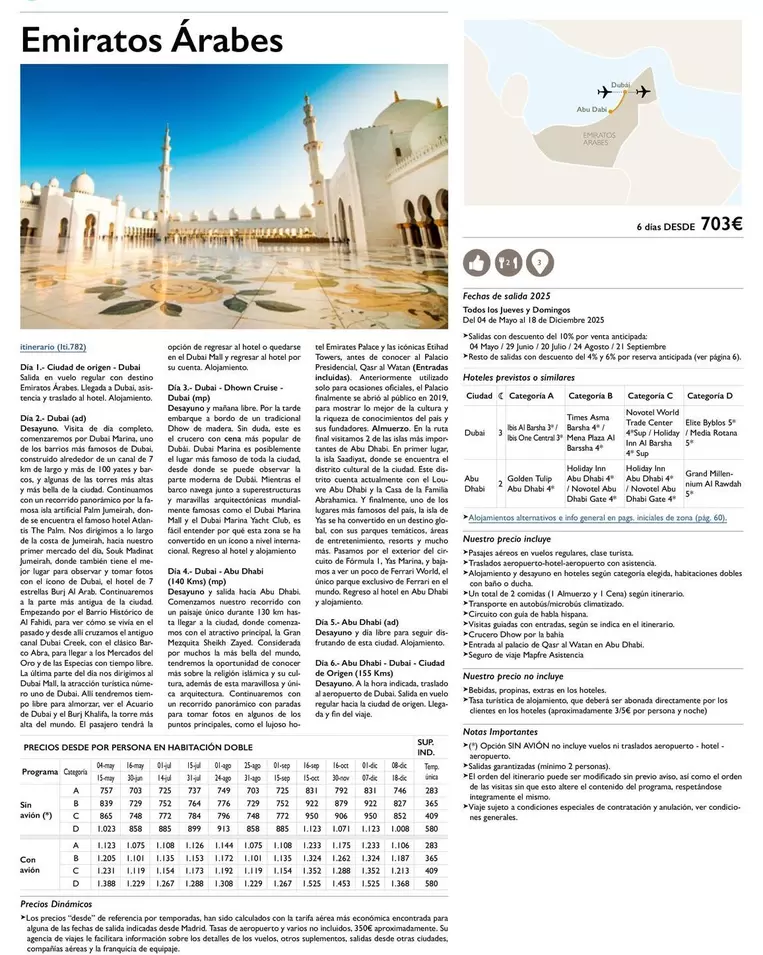 Oferta de Emiratos Arabes por 703€ en Nautalia Viajes