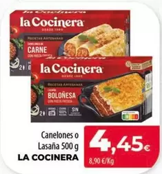 Oferta de La Cocinera - Canelones O Lasana por 4,45€ en Spar Tenerife