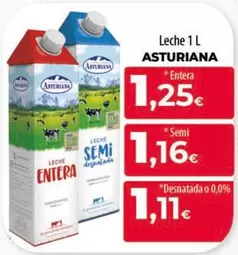 Oferta de La Asturiana - Leche por 1,25€ en Spar Tenerife