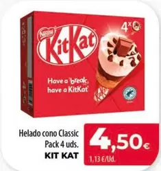 Oferta de Nestlé - Helado Cono Classic Pack 4 Uds. por 4,5€ en SPAR Lanzarote