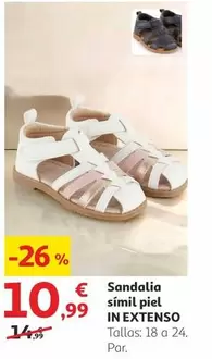 Oferta de In Extenso - Sandalia Simil Piel por 10,99€ en Alcampo