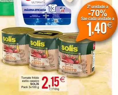 Oferta de Solís - Tomate Fritido Estilo Caserio por 2,15€ en Plenus Supermercados