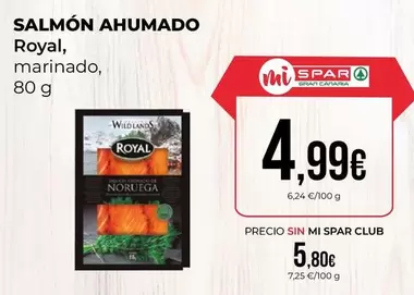 Oferta de Royal - Salmon Ahumado por 4,99€ en SPAR Gran Canaria