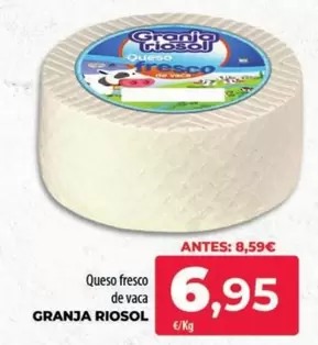 Oferta de Granja Riosol - Queso Fresco De Vaca por 6,95€ en Spar La Palma