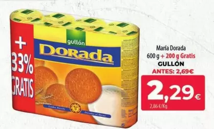 Oferta de Gullón - Maria Dorada por 2,29€ en Spar La Palma