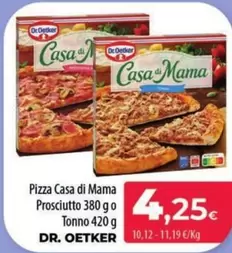 Oferta de Dr Oetker - Pizza Casa Di Mama Prosciutto O Tonno por 4,25€ en Spar La Palma