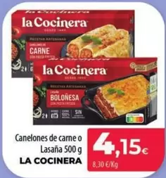 Oferta de La Cocinera - Canelones De Carne O Lasana por 4,15€ en Spar La Palma