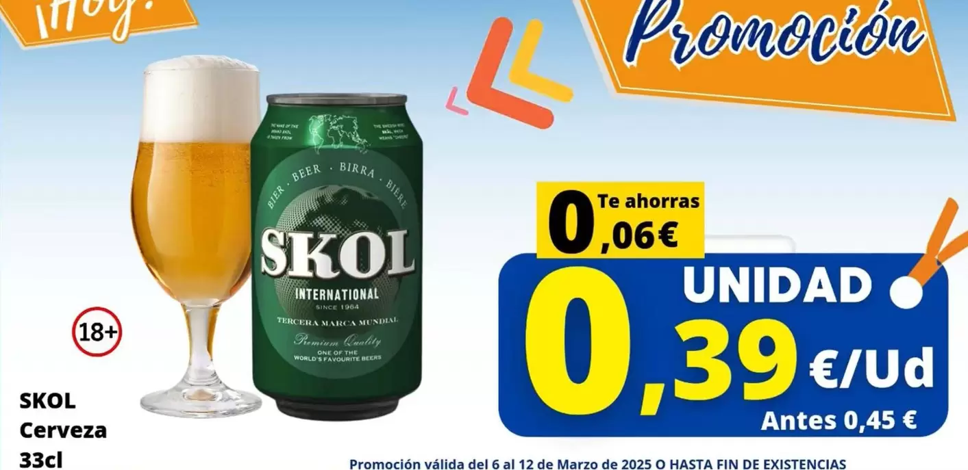 Oferta de Skol - Cerveza por 0,39€ en Cash Jesuman