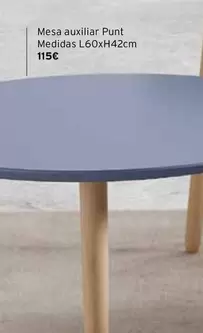 Oferta de Mesa Auxiliar Punt Medidas L60xH42cm por 115€ en Centro Hogar Sanchez
