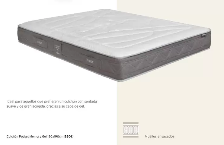 Oferta de Pocket Memory Gel por 550€ en Centro Hogar Sanchez